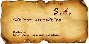 Sátor Azucséna névjegykártya